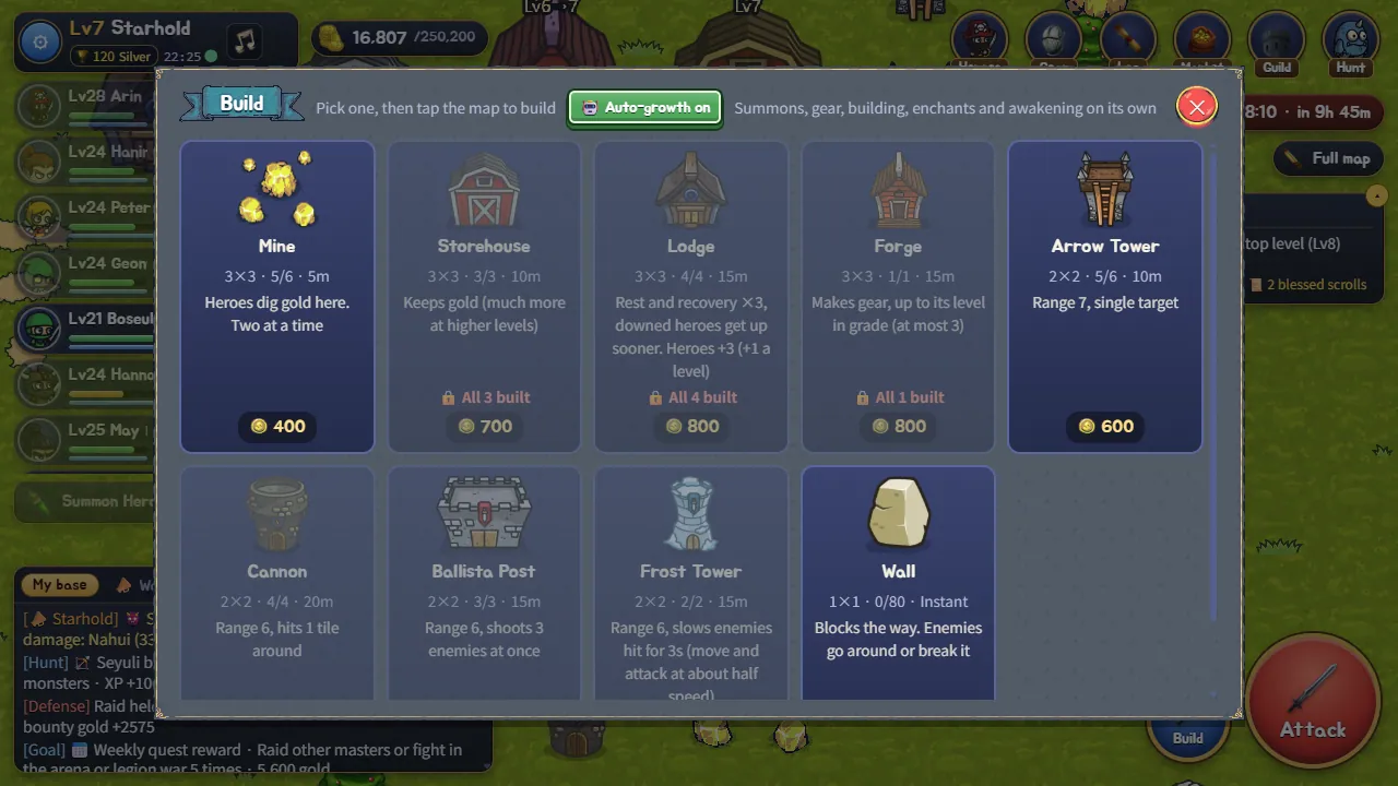 Build a base and hold off invasions