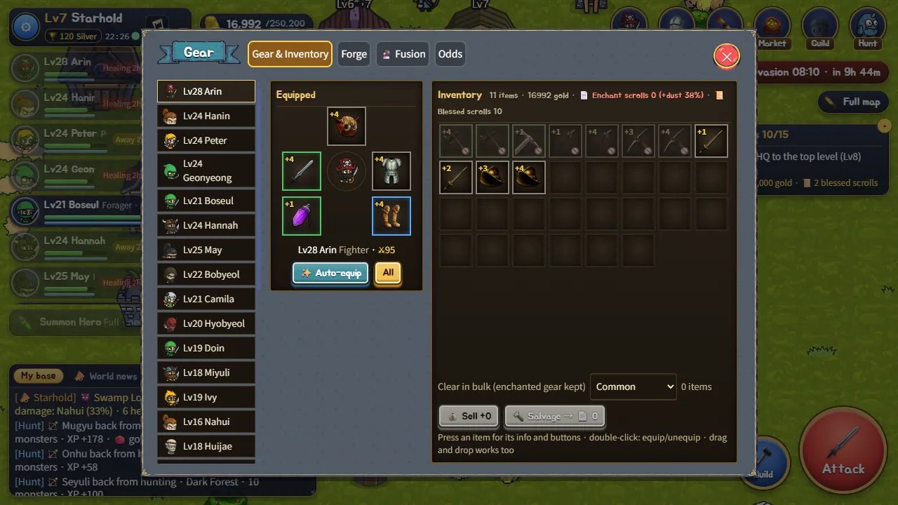 Equipment and inventory